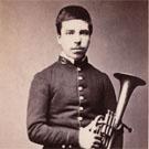 French student with tenor horn